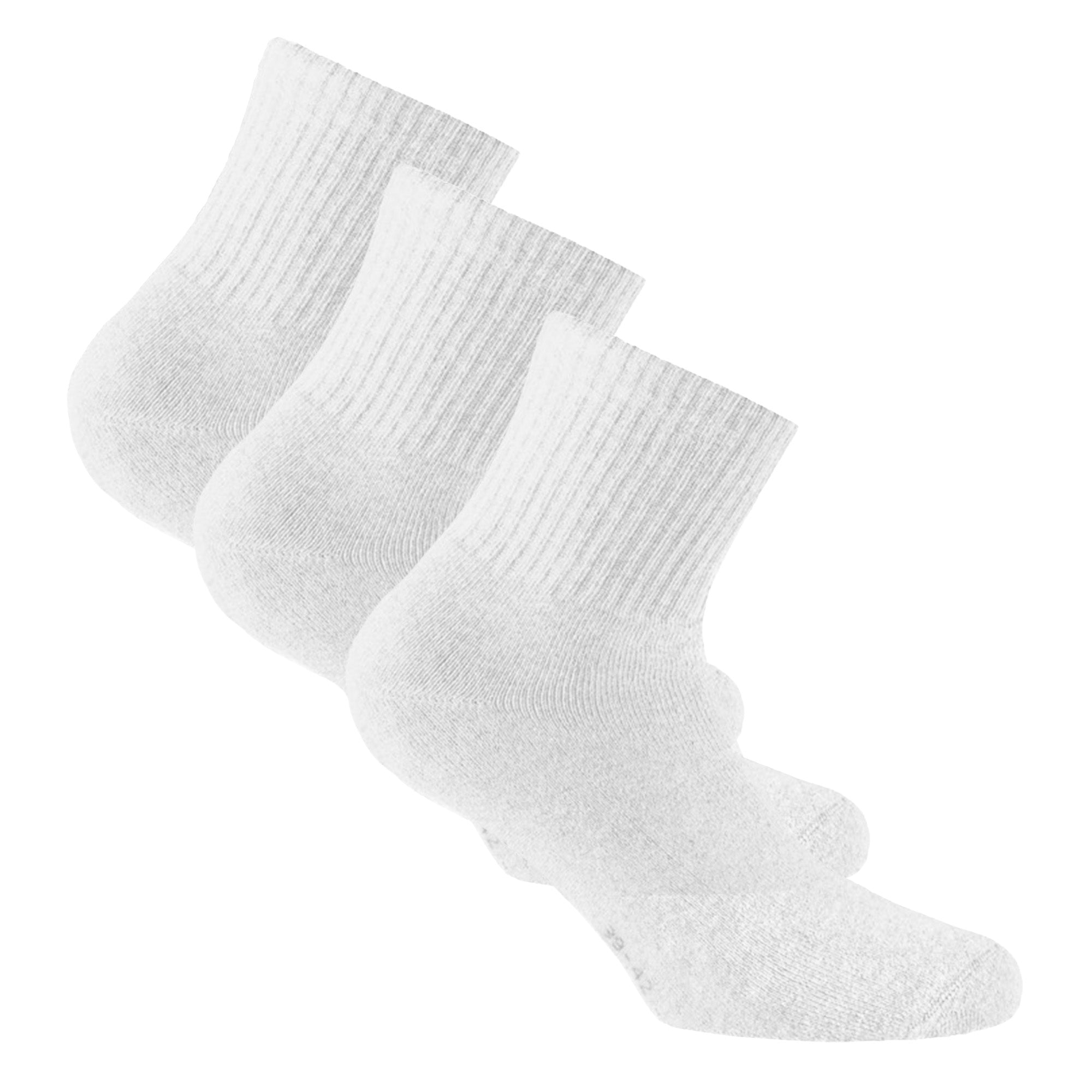 Rohner Basic Unisex Quarter Socken, 3er Pack - Sport Quarter, Baumwollmischung, einfarbig