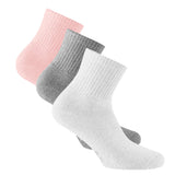 Rohner Basic Unisex Quarter Socks, 3-Pack - Sport Quarter, cotton blend, solid color