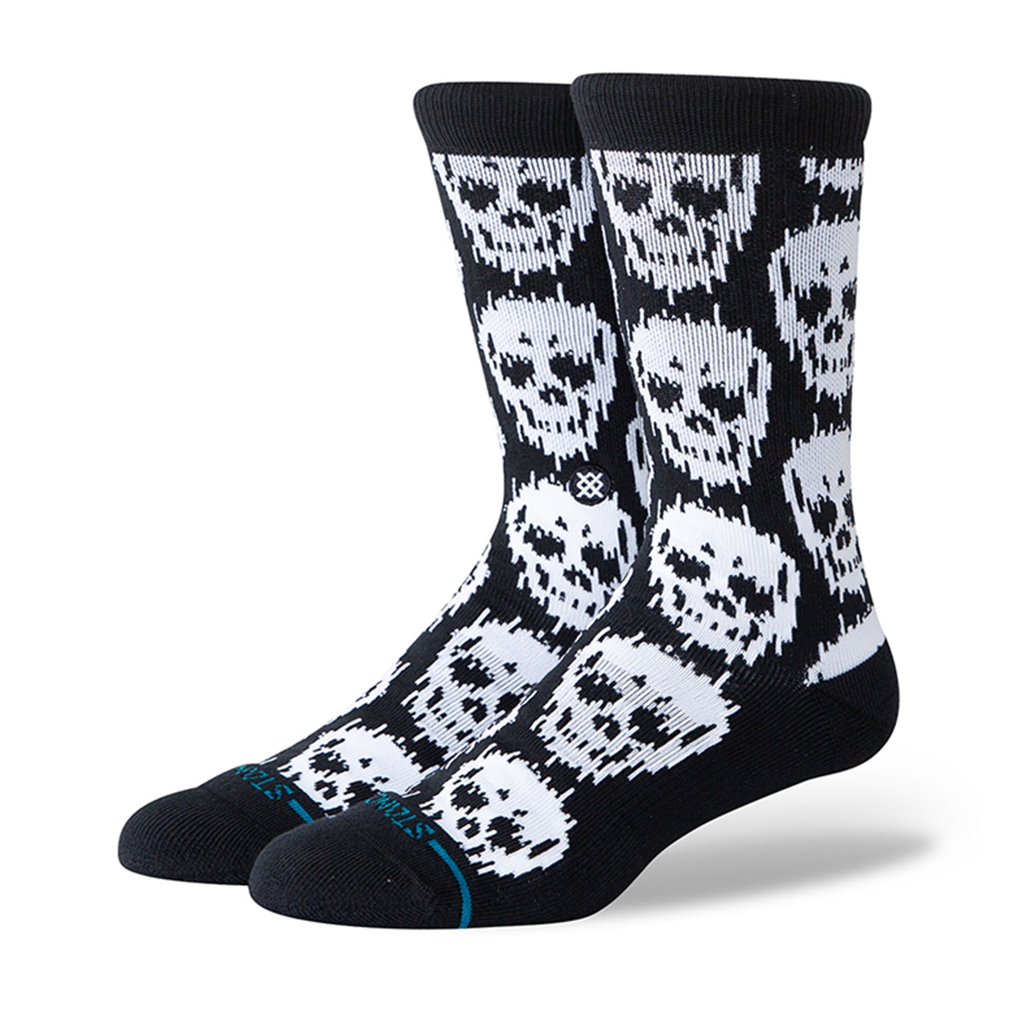 STANCE Unisex Socks - Static Skull Crew, Skull, Crew Socks