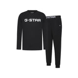 G-STAR Herren Schlafanzug, lang - STONE, Pyjama, Rundhals, Logo