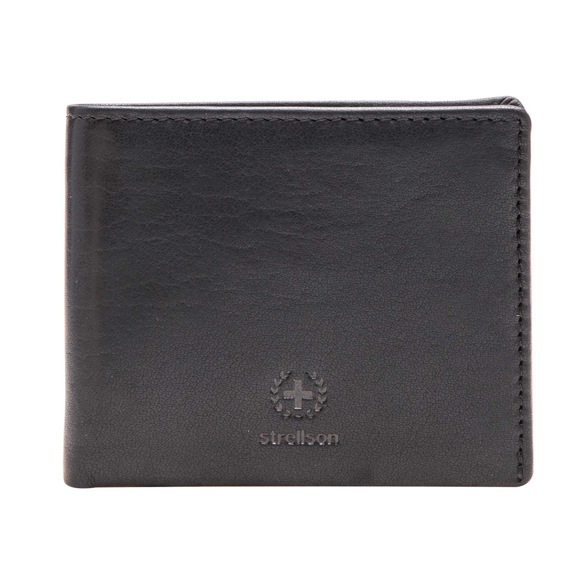 Strellson men's wallet, genuine leather - Blackwall Billfold H8, 9x11x2cm (HxWxD)