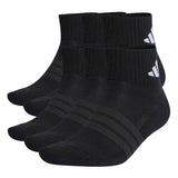 adidas Unisex Quarter Socken, 6er Pack - Cushioned Essentials Ankle Socks, Logo, gepolstert, einfarbig
