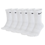 NIKE Unisex 6er Pack Sportsocken - Everyday, Cotton Cushioned Crew, einfarbig