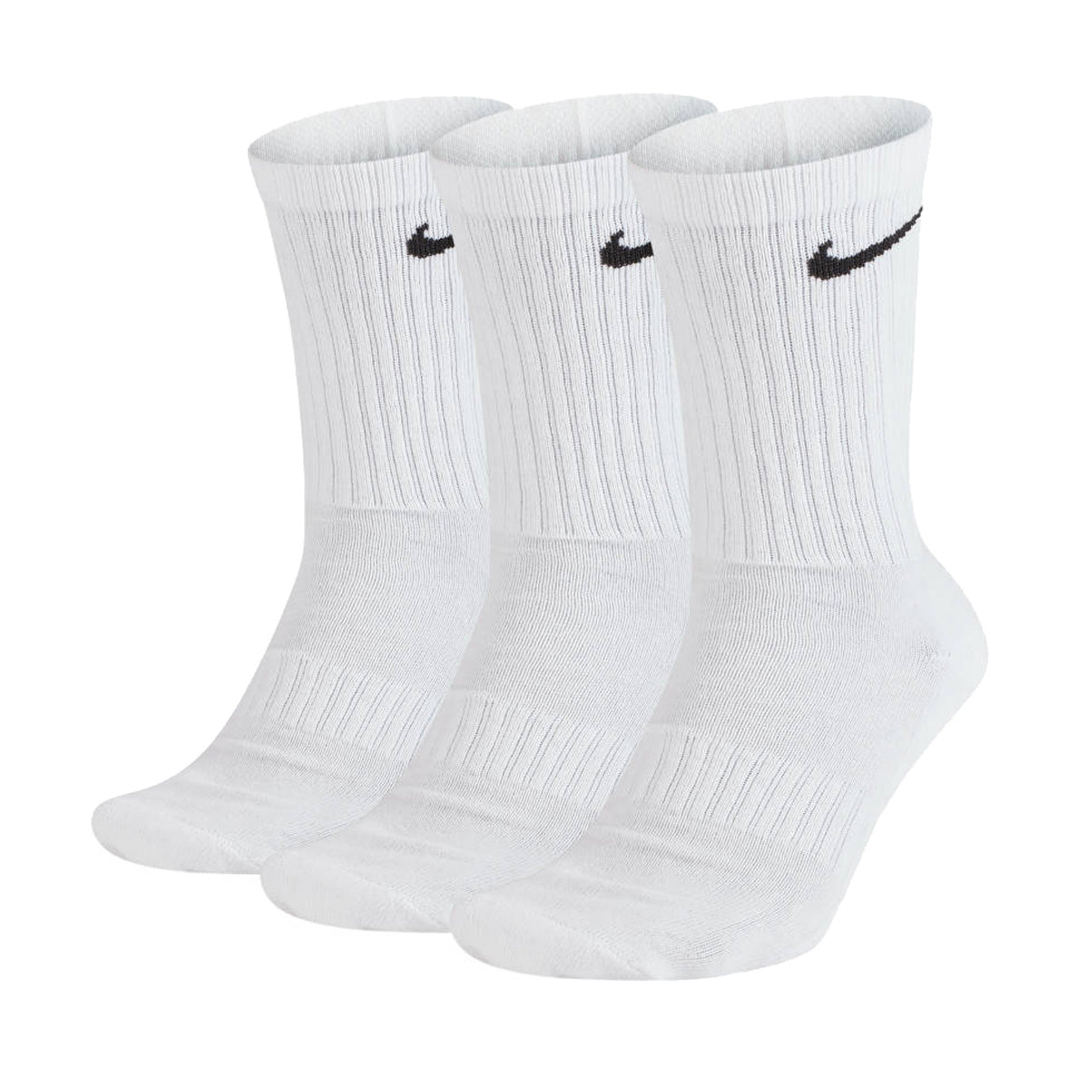 NIKE Unisex 3er Pack Sportsocken - Everyday, Cotton Cushioned Crew, einfarbig