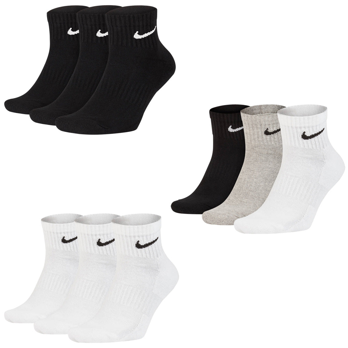 NIKE Unisex Sportsocken, Vorteilspack - Everyday, Cotton Cushioned Ankle, uni, 34,50