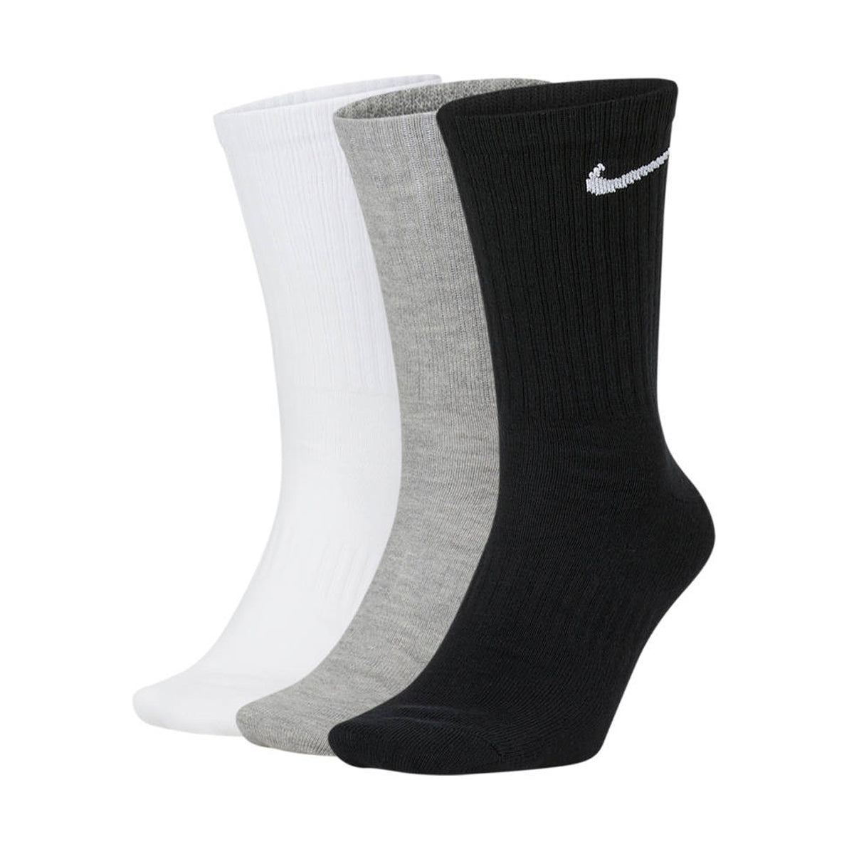 NIKE Unisex 3er Pack Sportsocken - Everyday, Cotton Lightweight Crew, einfarbig