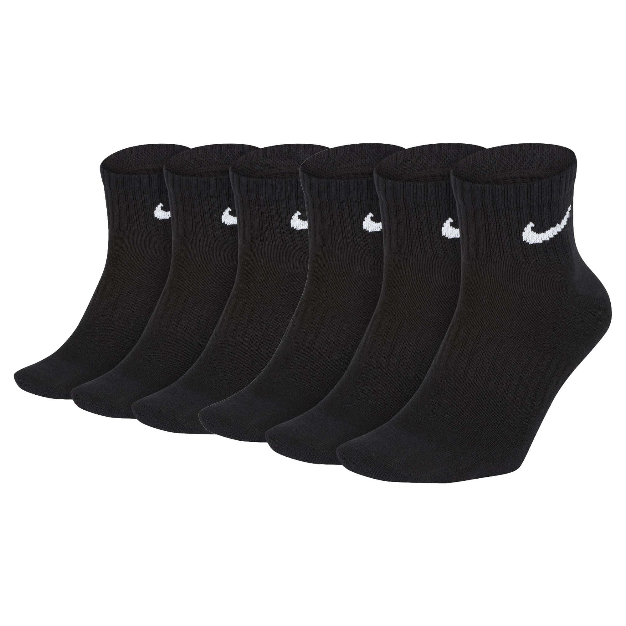 NIKE Unisex 6-Pack Sports Socks - Everyday, Lightweight No Show Ankle, unicoloured