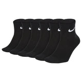 NIKE Unisex 6-Pack Sports Socks - Everyday, Lightweight No Show Ankle, unicoloured