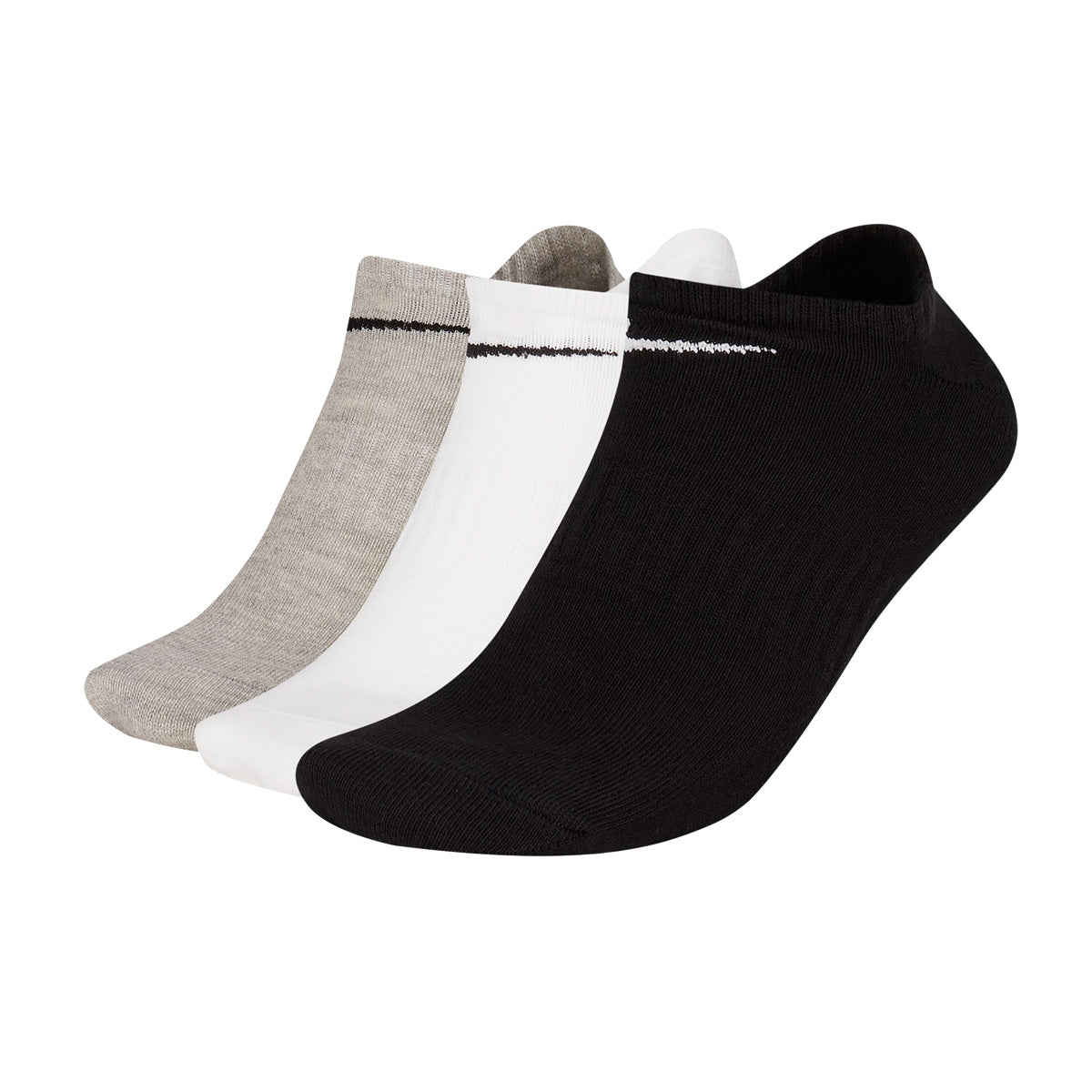 NIKE Unisex 3er Pack Sneaker Sportsocken - Everyday, Lightweight No Show, einfarbig