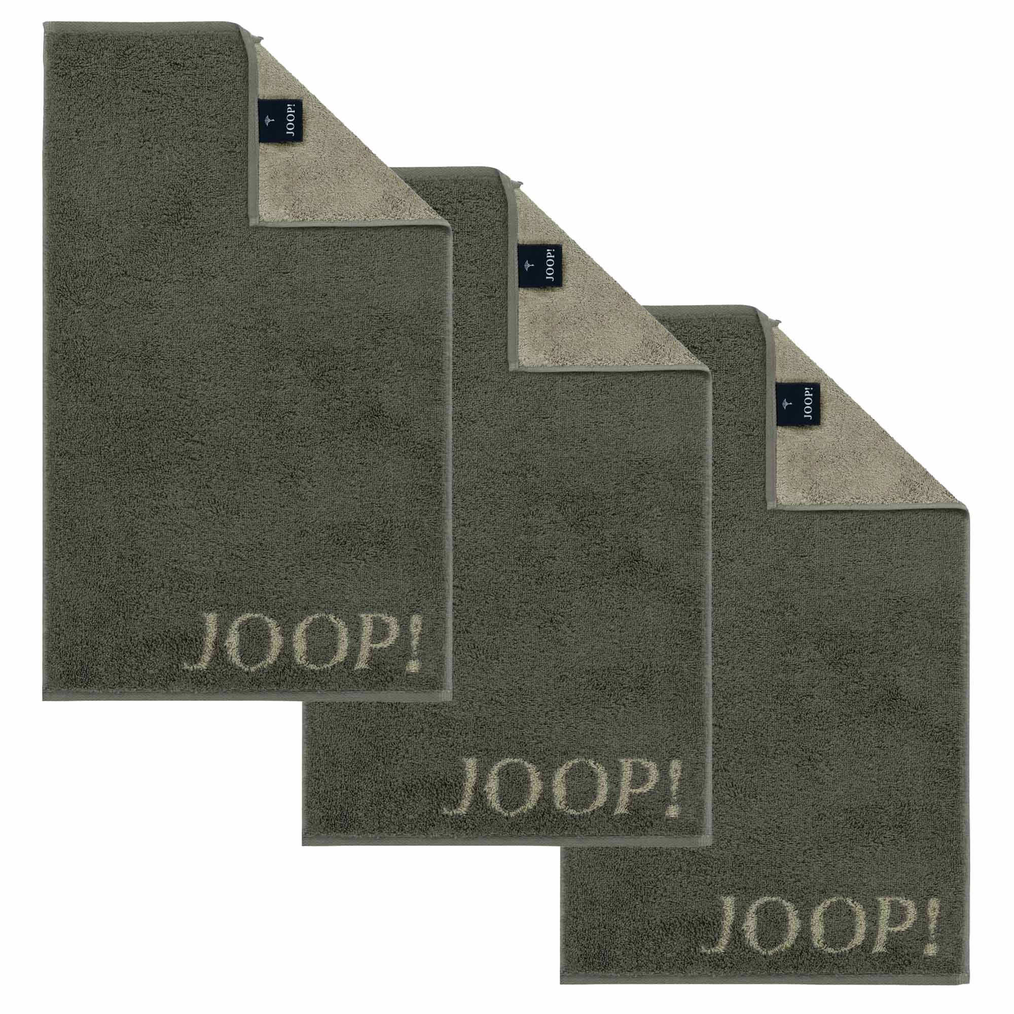JOOP! Guest towel, pack of 3 - J! Joop! Contour, double-sided, terry cloth, cotton