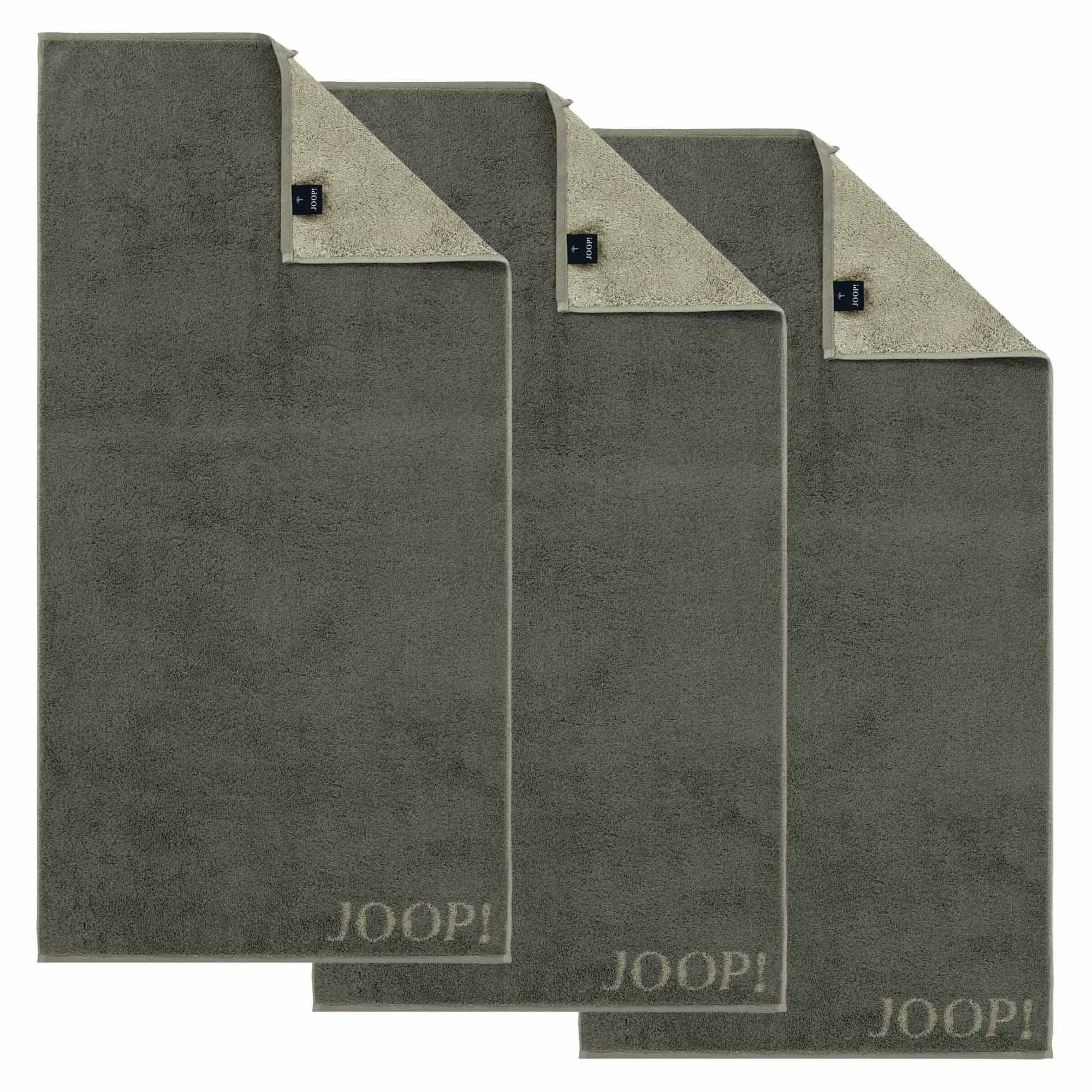 JOOP! Handtuch, 3er Pack - J! Joop! Contour, Doubleface, Wendetuch, Walkfrottier, Baumwolle