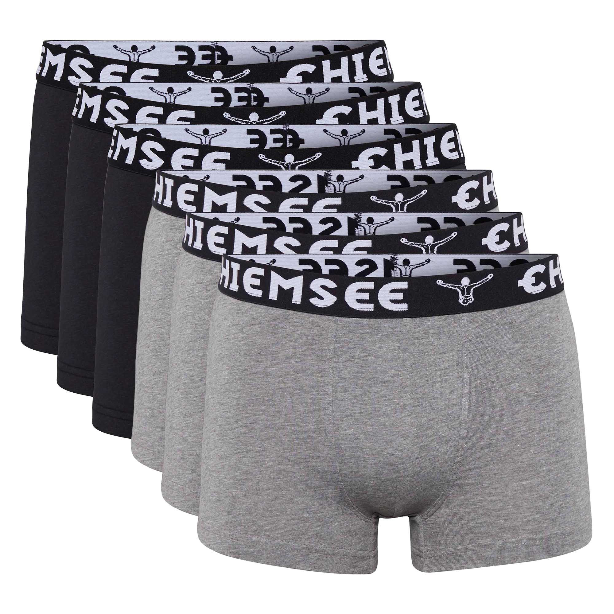 CHIEMSEE Herren Boxershorts, 6er Pack - Shorts, Logobund, einfarbig