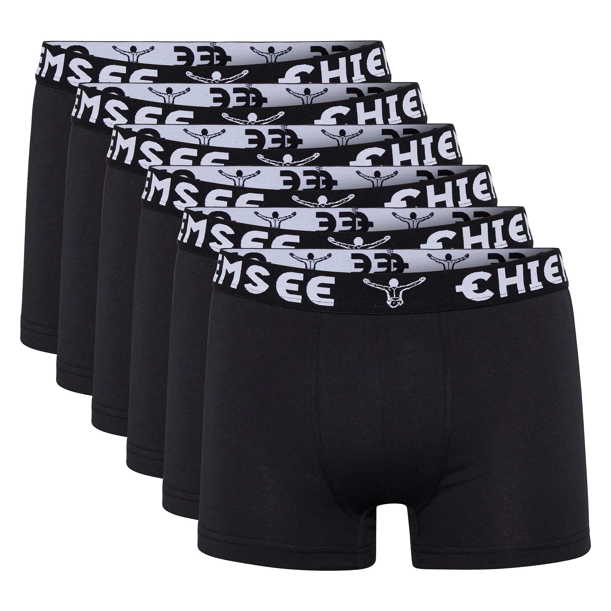 CHIEMSEE Herren Boxershorts, 6er Pack - Shorts, Logobund, einfarbig