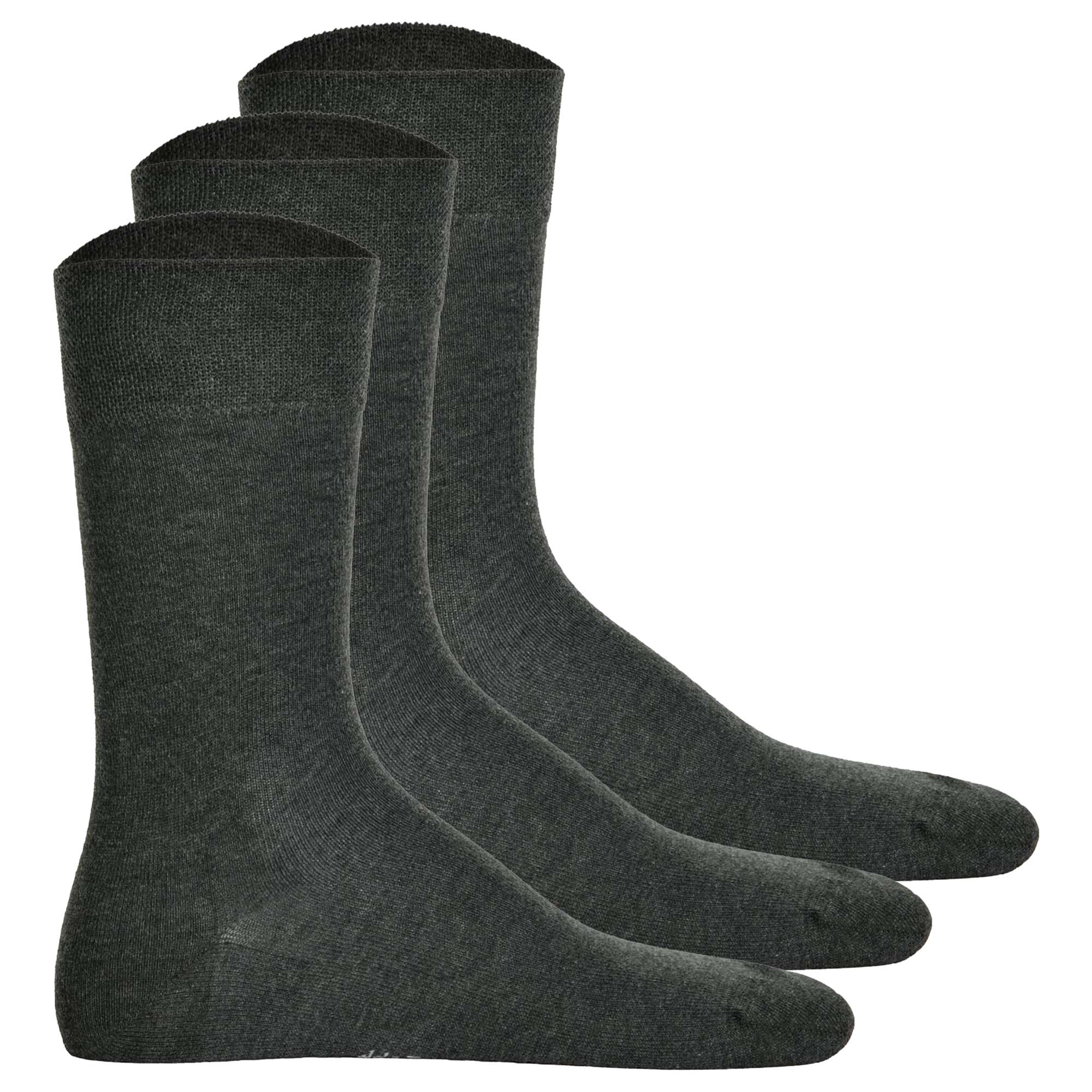 Hudson 3 Paar Herren Socken, Relax Cotton Strumpf, ohne Gummifäden, Einfarbig