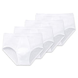 SCHIESSER Men's Briefs with Fly, Pack of 4 - Original Classics, Double Rib, Cotton