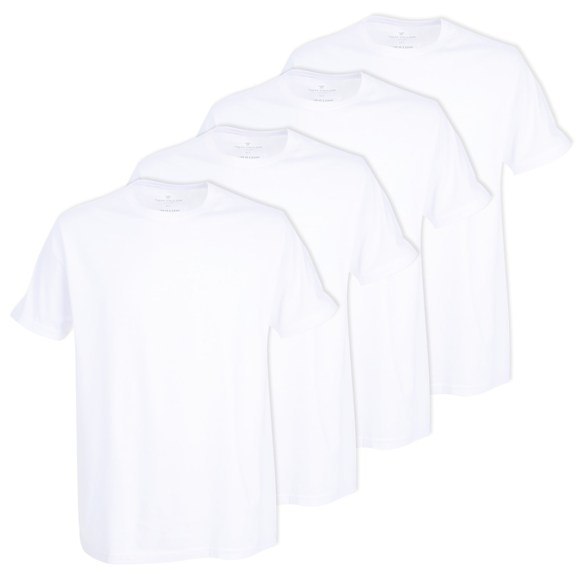 TOM TAILOR Herren T-Shirt, 4er Pack - Lucky T, Halbarm, Rundhals, einfarbig