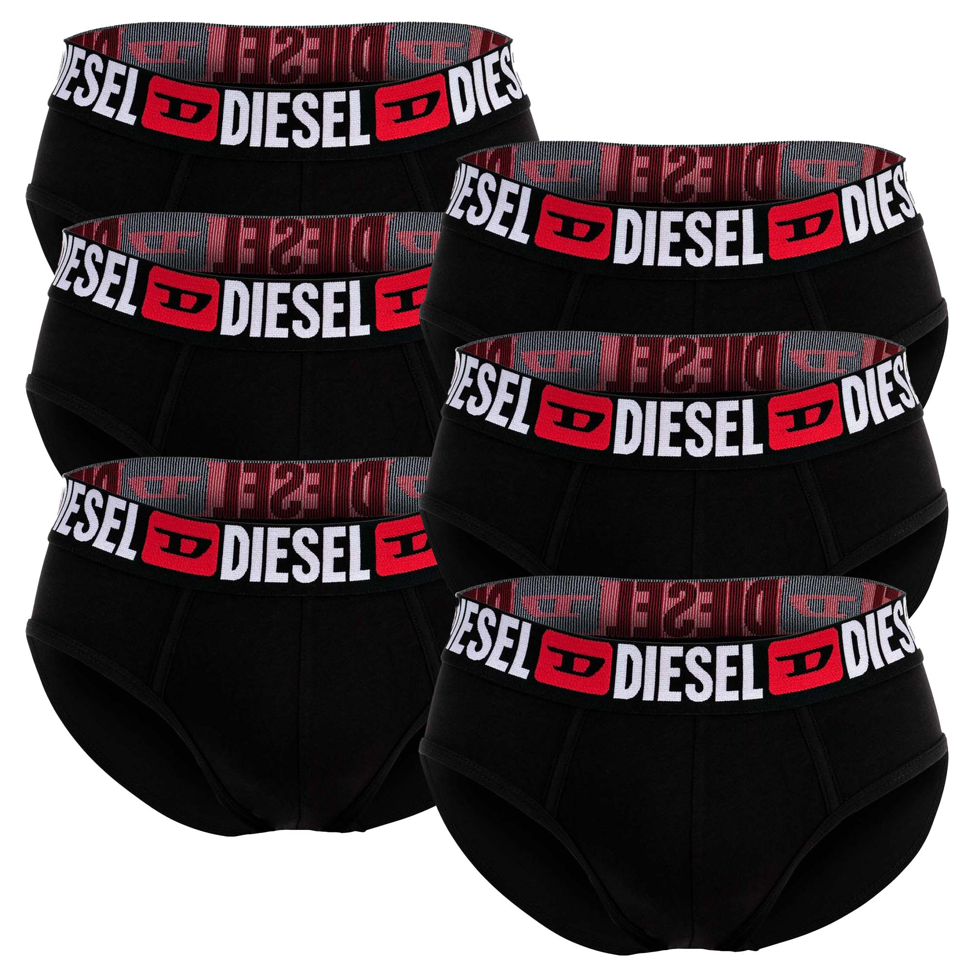DIESEL Herren Slips, 6er Pack - UMBR-ANDRETHREEPACK, Briefs, Cotton Stretch, einfarbig