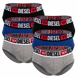 DIESEL Herren Slips, 6er Pack - UMBR-ANDRETHREEPACK, Briefs, Cotton Stretch, einfarbig