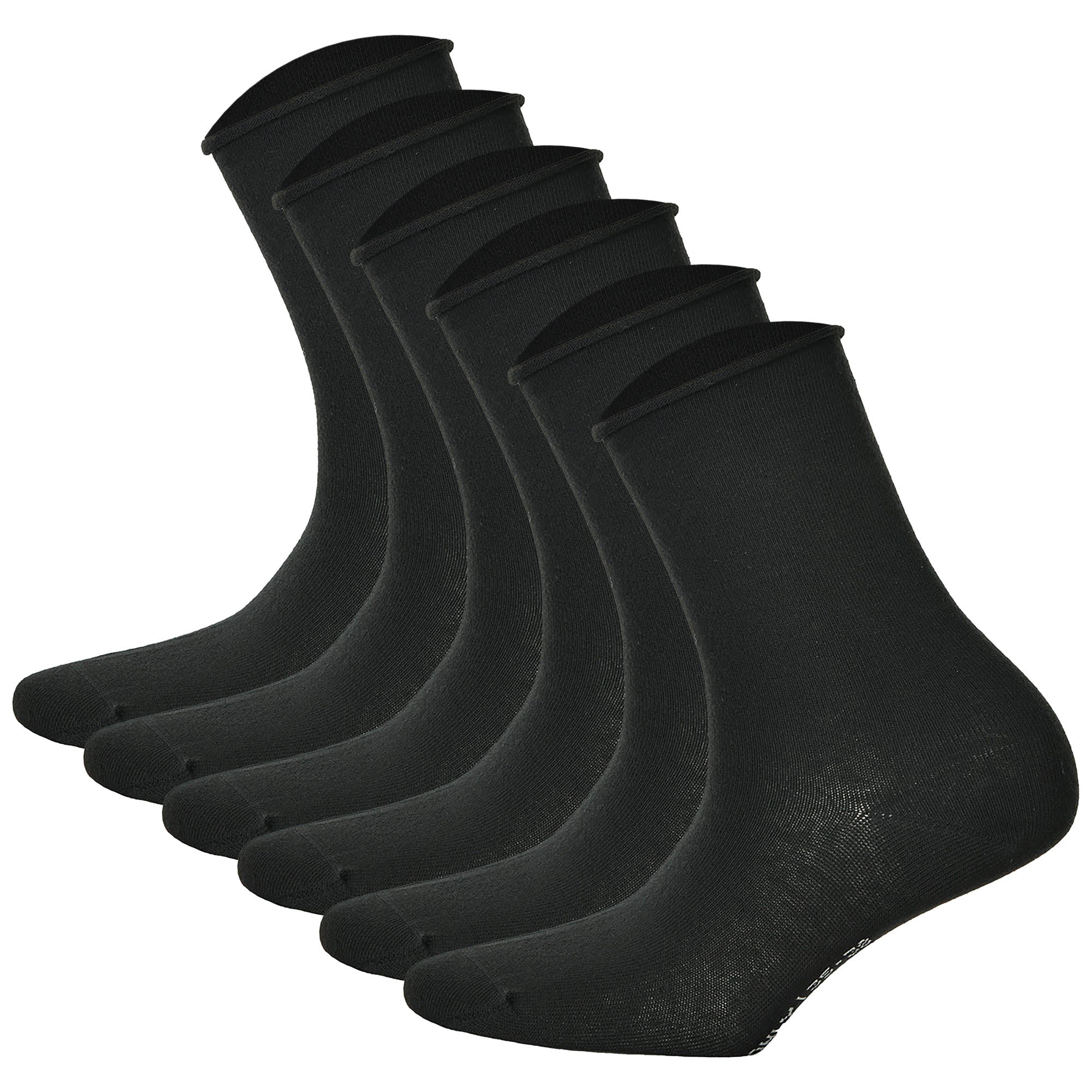 Hudson 6 Paar Damen Socken - Only 6-Pack, Strumpf, Rollrand, Einfarbig