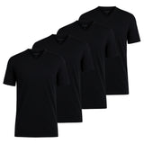 OLYMP Herren T-Shirts, V-Neck, 4er Pack - Bodywear, Modern Fit, Baumwolle