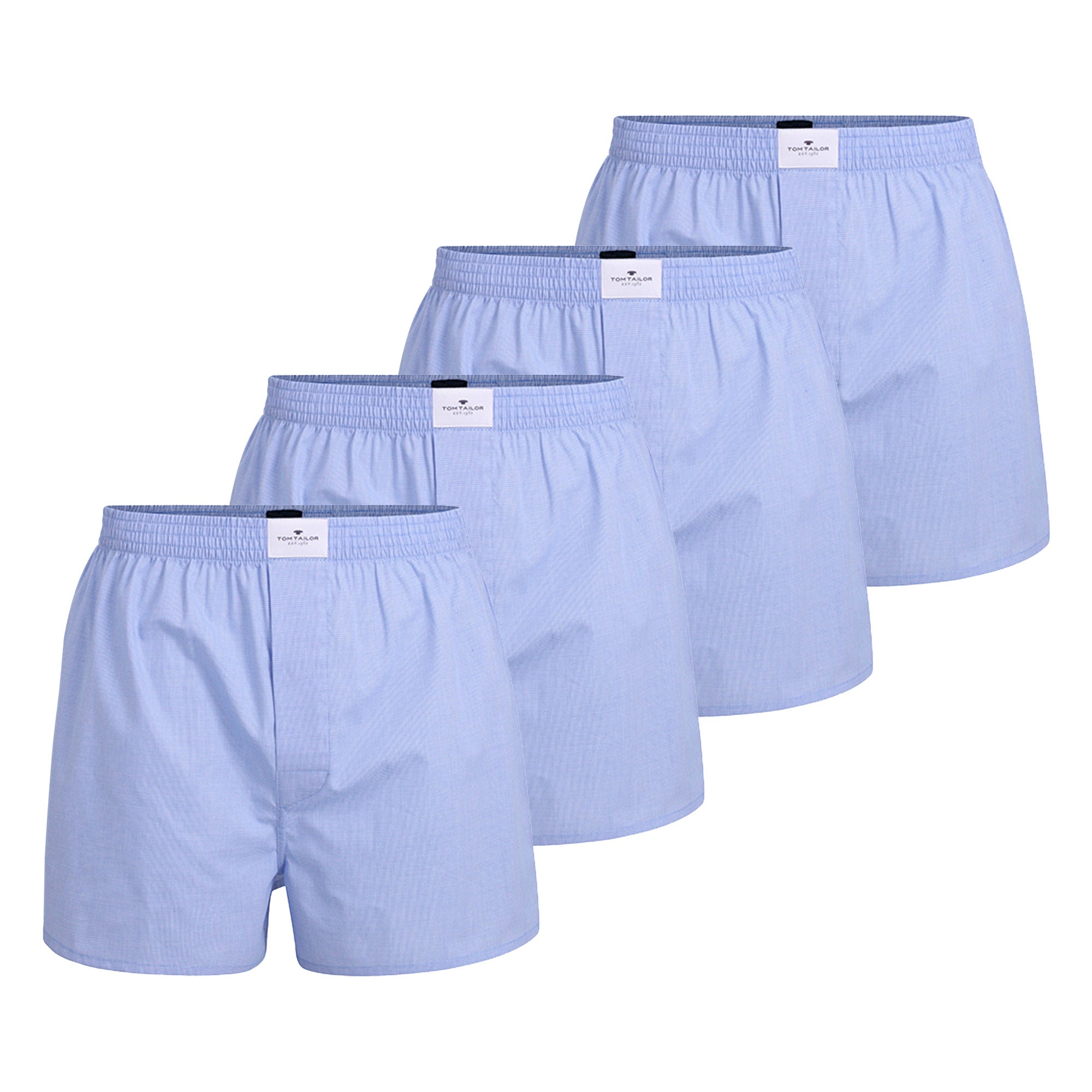 TOM TAILOR Men's Web Boxer Shorts, 4-pack - Pure Cotton, Westside C, checkered