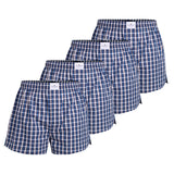 TOM TAILOR Men's Web Boxer Shorts, 4-pack - Pure Cotton, Westside C, checkered