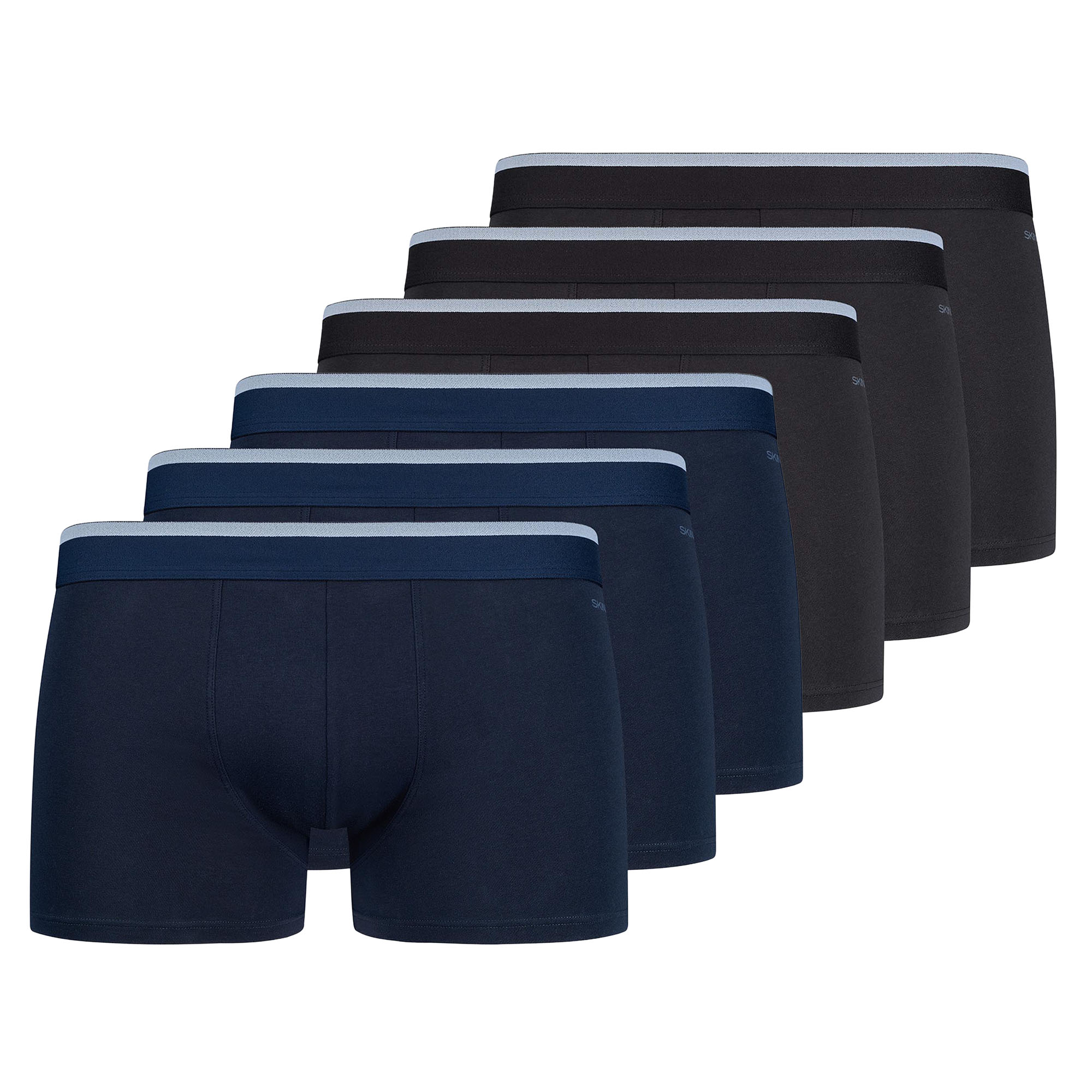 SKINY Herren Boxershorts, 6er Pack - Pants Cotton Multipack, Unterwäsche, Unterhose, einfarbig