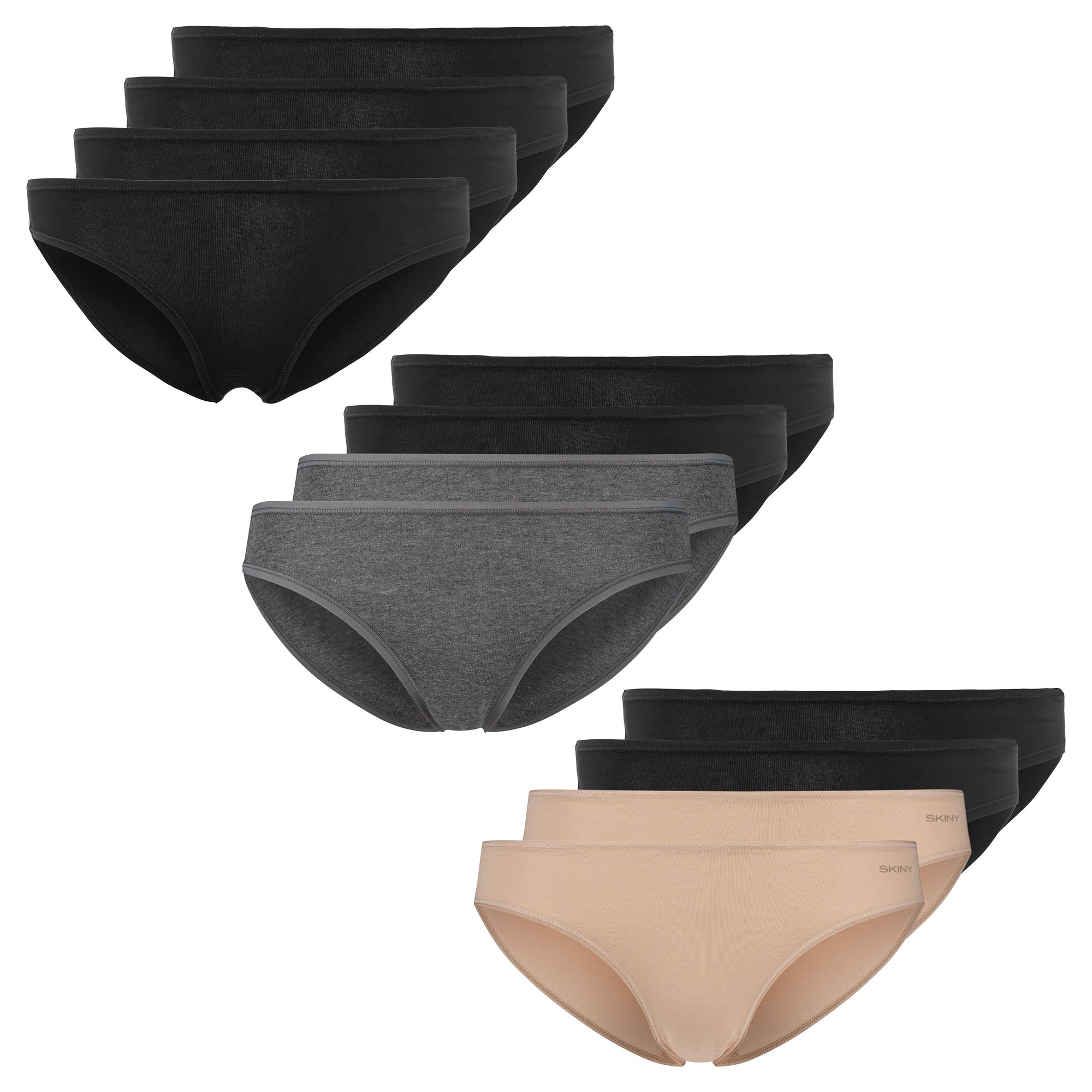 SKINY Women’s Rio Briefs, 4-Pack - Advantage Cotton Stretch, Bikini Briefs, Cotton Stretch