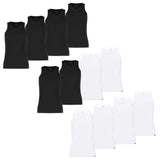 PUMA Herren Tank Top, 4er Pack - Basic, Unterhemd, Rundhals, Single Jersey, einfarbig