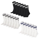 PUMA Unisex Sport-Socken, 6er Pack - Crew Heritage, Tennis, Frottee-Sohle, Streifen