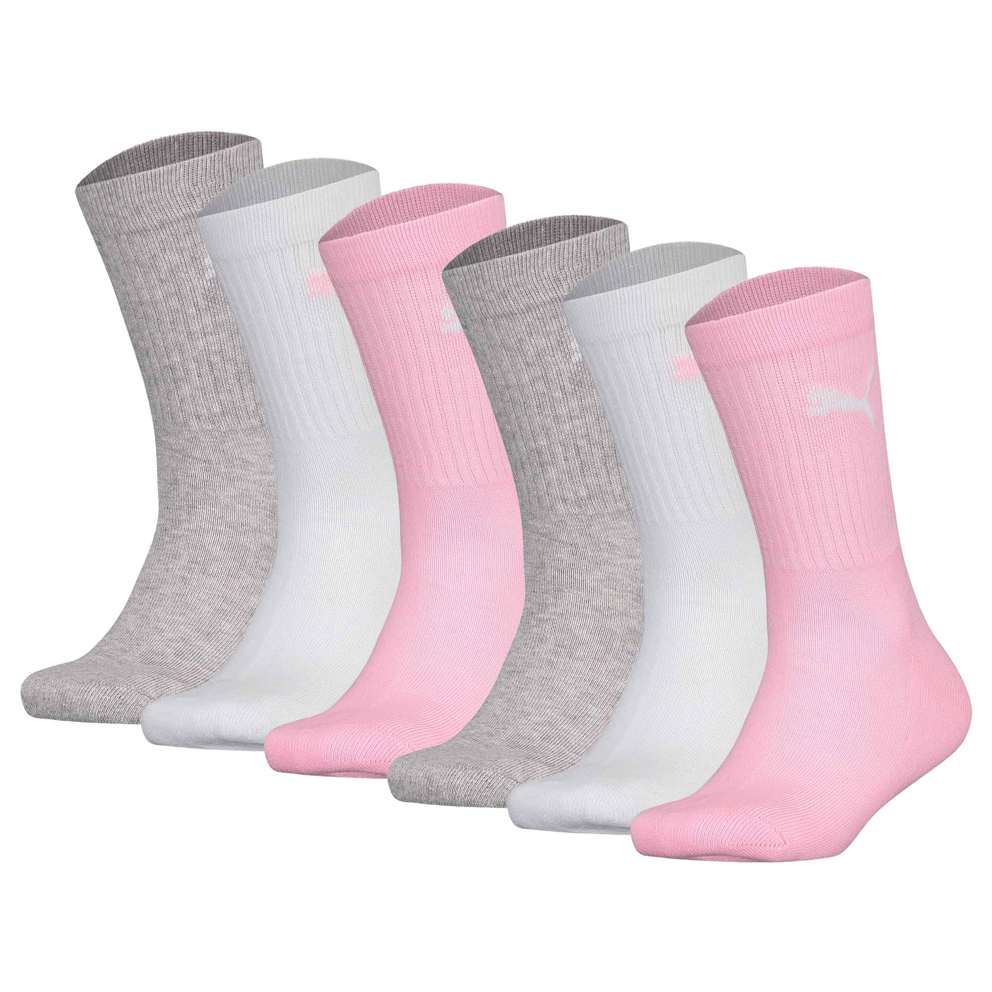 PUMA Kinder Socken, 6er Pack - Sport Junior, Frottee-Sohle, Rippbündchen, Logo