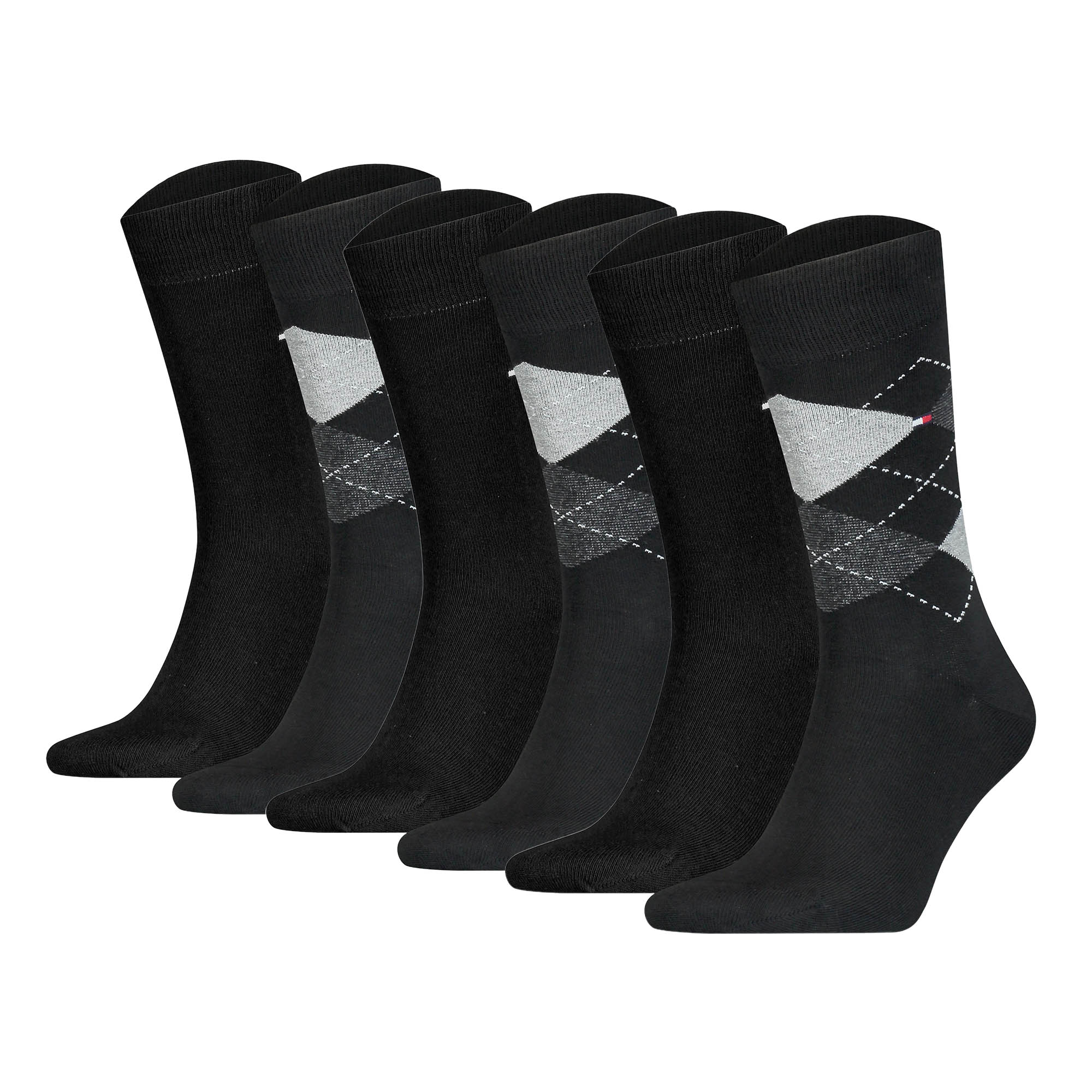 TOMMY HILFIGER Men Socks, 6-pack - Check Socks 6P, Diamond