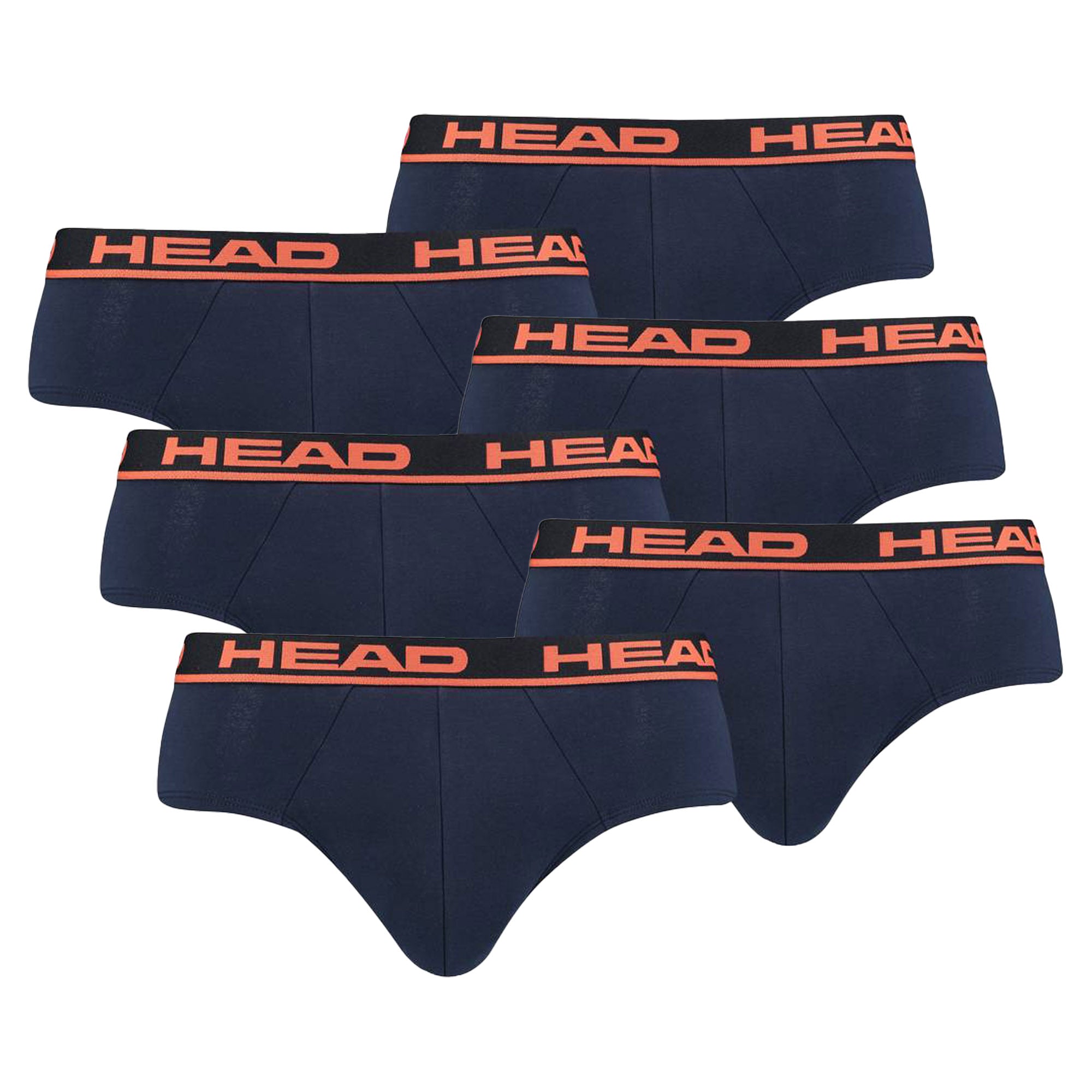 HEAD Herren Brief, 6er Pack - Slip, Logobund, Cotton Stretch