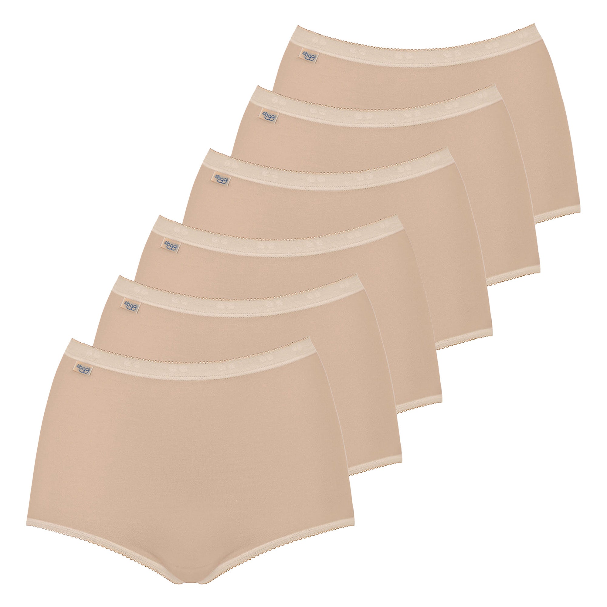 Sloggi Damen Slip Maxi, 6er Pack - Basic+, einfarbig
