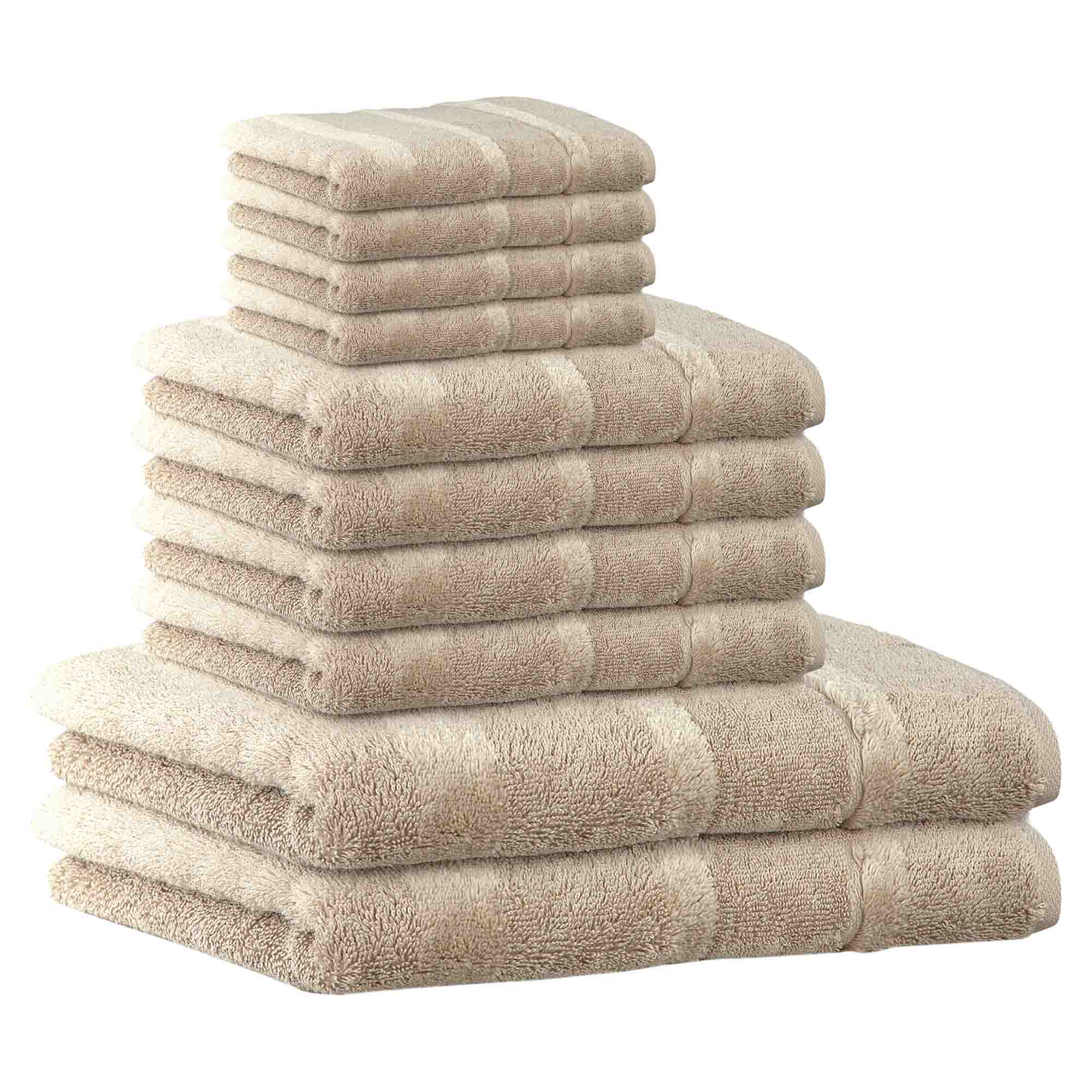 CAWÖ Towel Set, 10-Piece - Noblesse2, 2x Bath Towel, 4x Hand Towel, 4x Guest Towel
