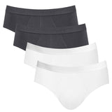 Sloggi Men's Briefs, 4-Pack - 24/7 Midi, Underwear, Underpants, Cotton, Logo, solid color