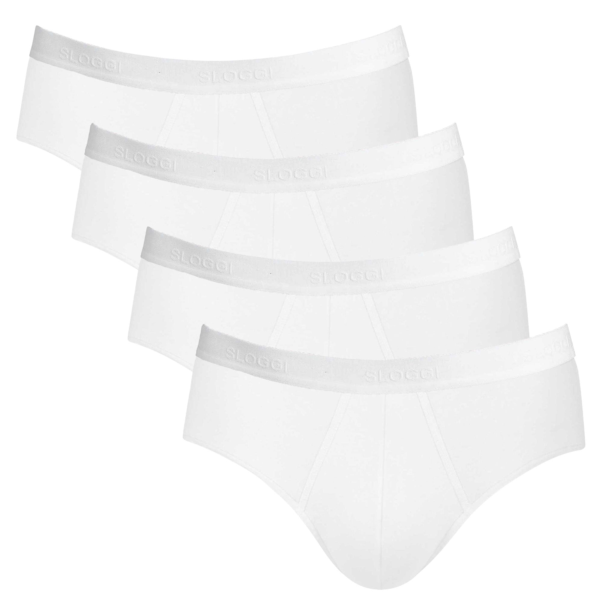 Sloggi Herren Slips, 4er Pack - 24/7 Midi, Unterwäsche, Unterhose, Baumwolle, Logo, einfarbig