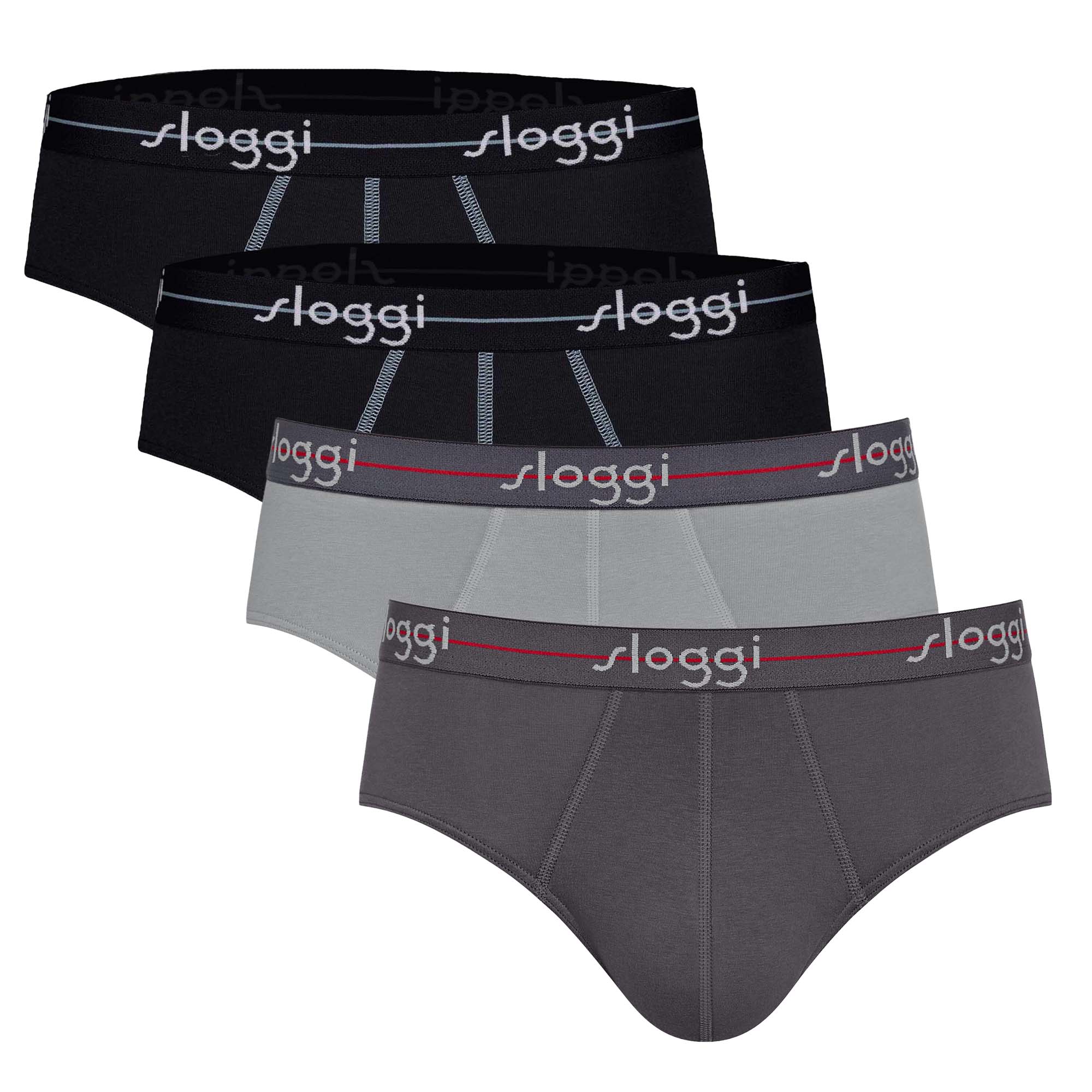 Sloggi Herren Slips 4er Pack - Start midi C4P box, Baumwolle
