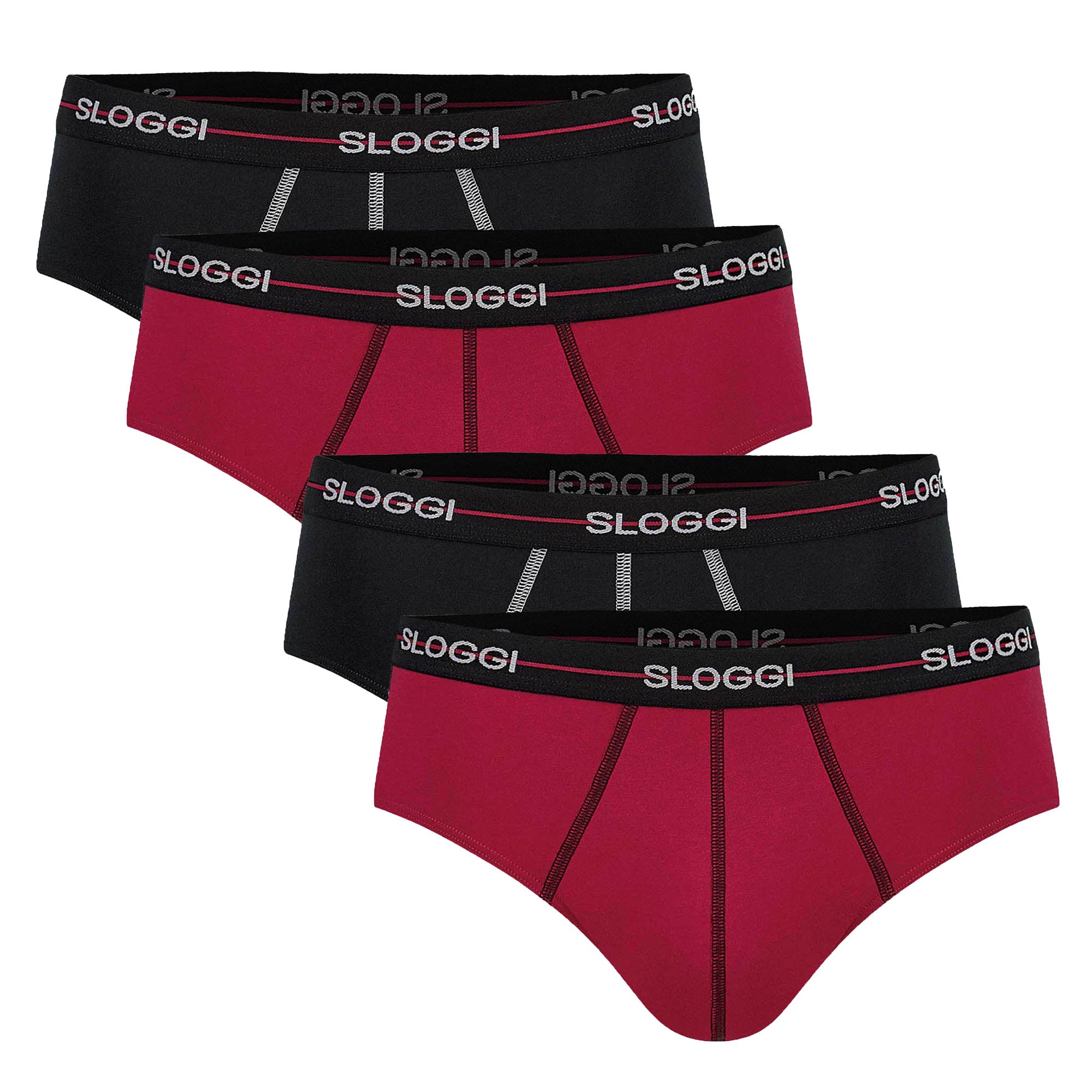 Sloggi Herren Slips 4er Pack - Start midi C4P box, Baumwolle
