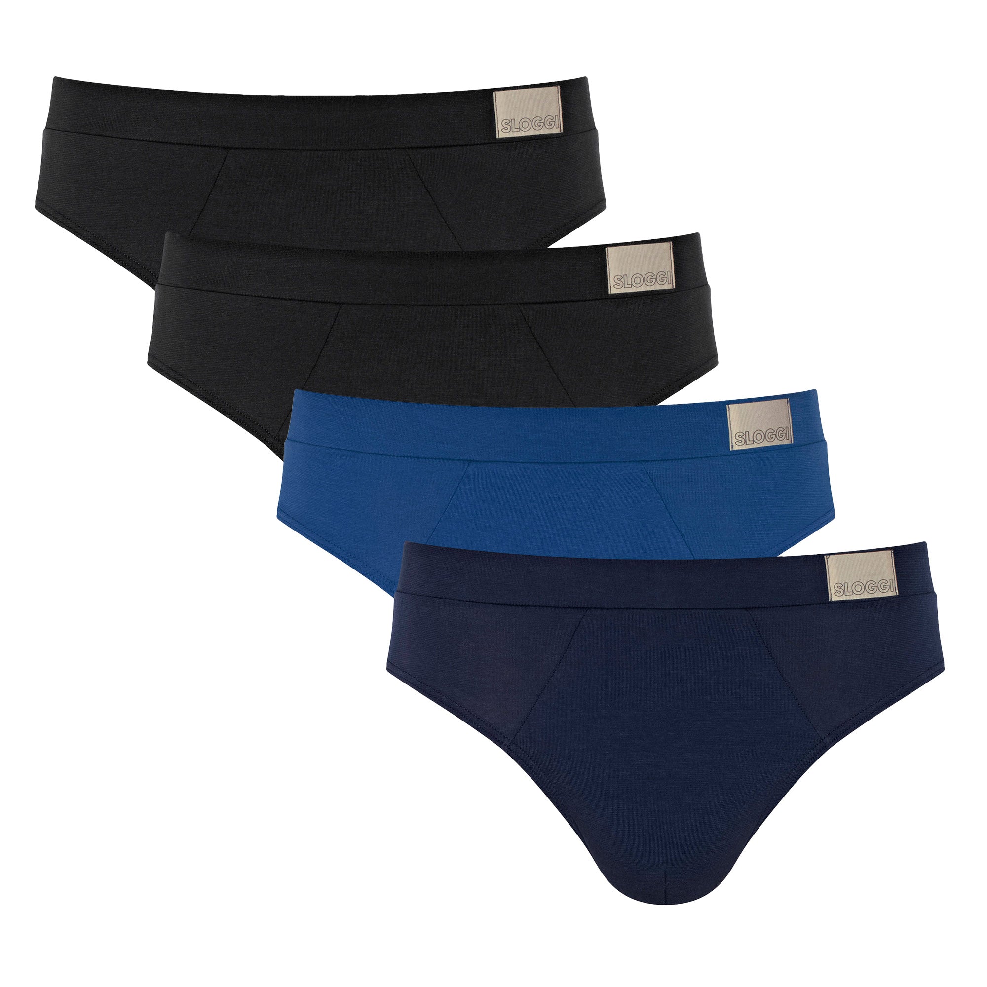 Sloggi Herren Slips, 4er Pack - GO Natural Brief C4P, Unterhose, Cotton Stretch