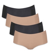 Sloggi Women's Shorts, 4-pack - Zero Microfibre 2.0 Shorts, Microfiber, Solid Color