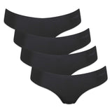 Sloggi Ladies Thong, 4-Pack - Zero Microfibre 2.0 Hipstring, microfiber, solid color