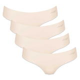 Sloggi Ladies Thong, 4-Pack - Zero Microfibre 2.0 Hipstring, microfiber, solid color