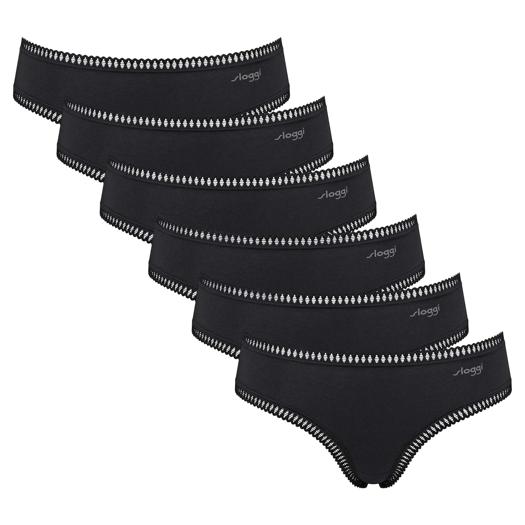 Sloggi Damen Hipster-Slips, 6er Pack - GO Crush Hipster C6P, Unterhose, Stretch-Baumwolle
