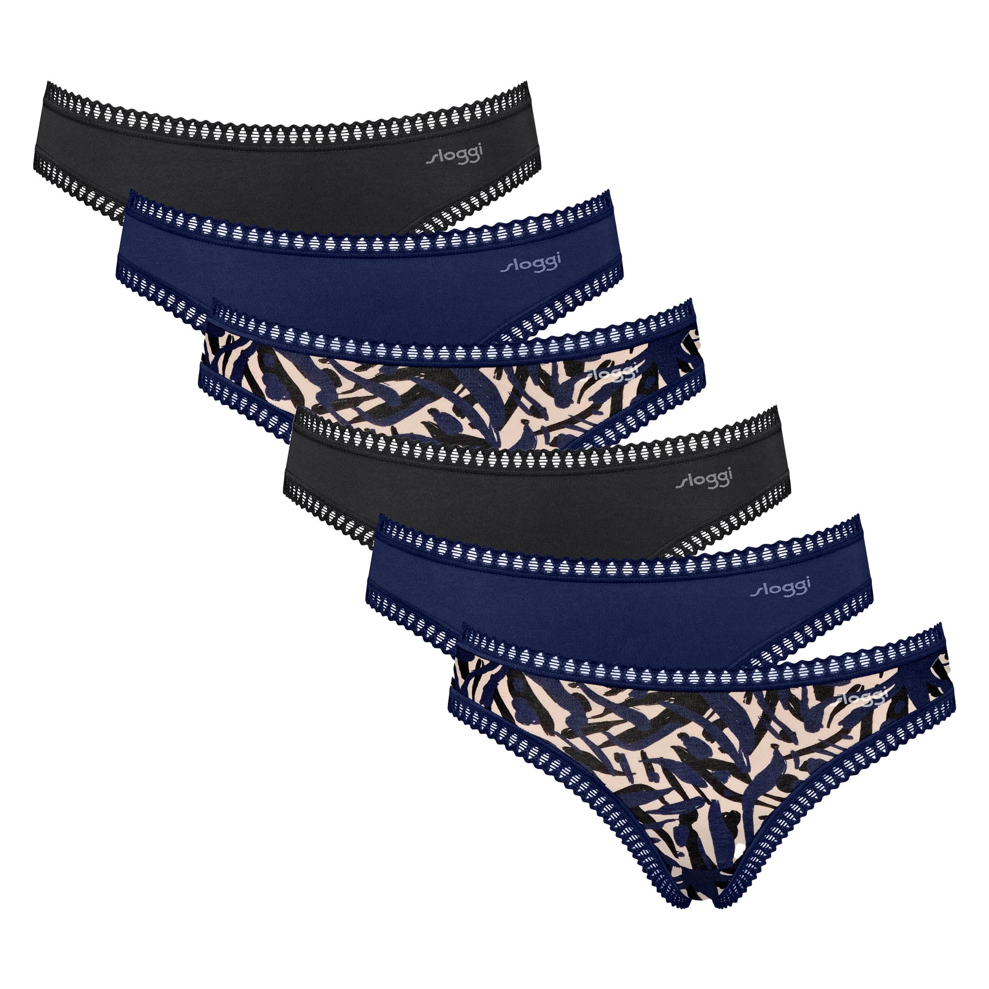 Sloggi Damen Slips, 6er Pack - GO Crush Mini C6P, Unterhose, Stretch-Baumwolle