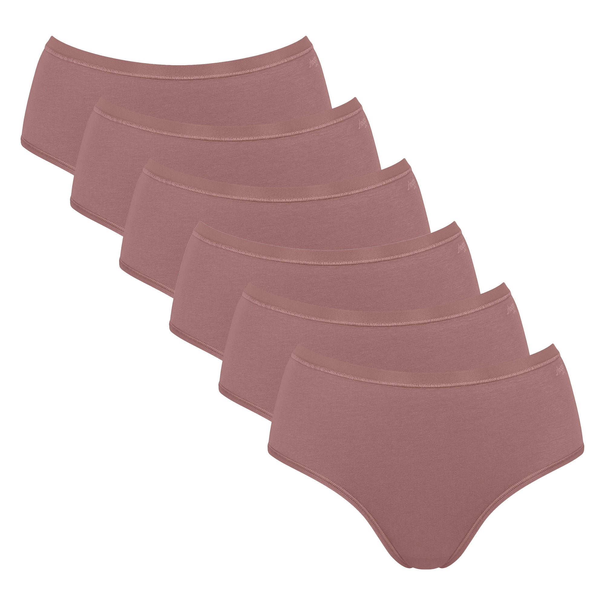 Sloggi Damen Slips, 6er Pack - GO Daily Cotton Midi 6P, Unterhose, Stretch-Baumwolle