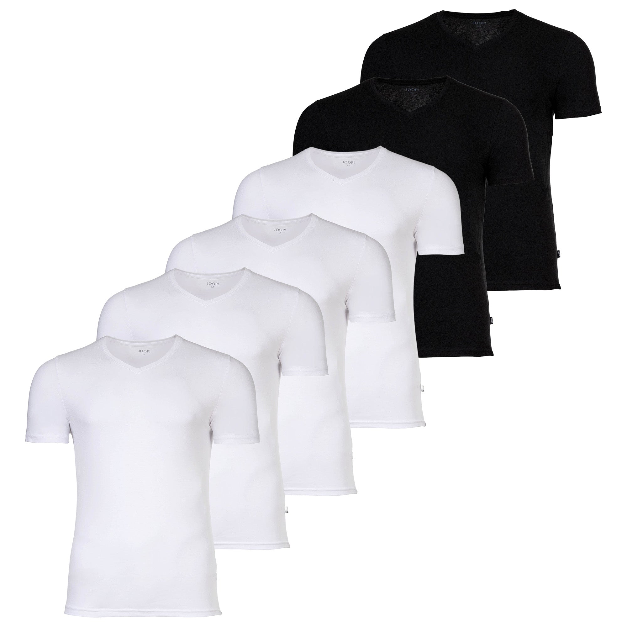 JOOP! Men's T-shirts, V-neck, 6-pack - Everyday, undershirt, cotton stretch