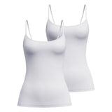 CALIDA Women Spaghetti Top pack of 2 - Sleek Skin, Top, Silky Smooth, plain colour