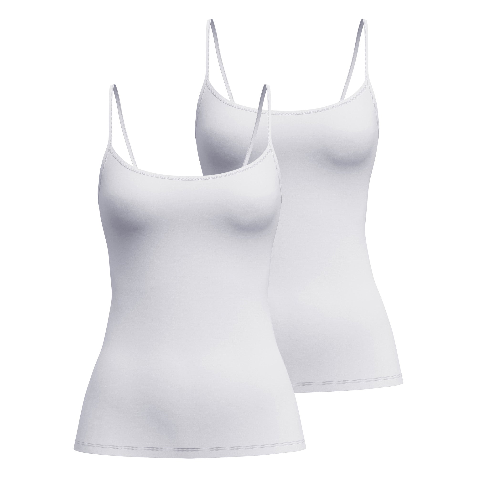 CALIDA Damen Spaghetti-Top 2er Pack - Sleek Skin, Top, Silky Smooth, einfarbig