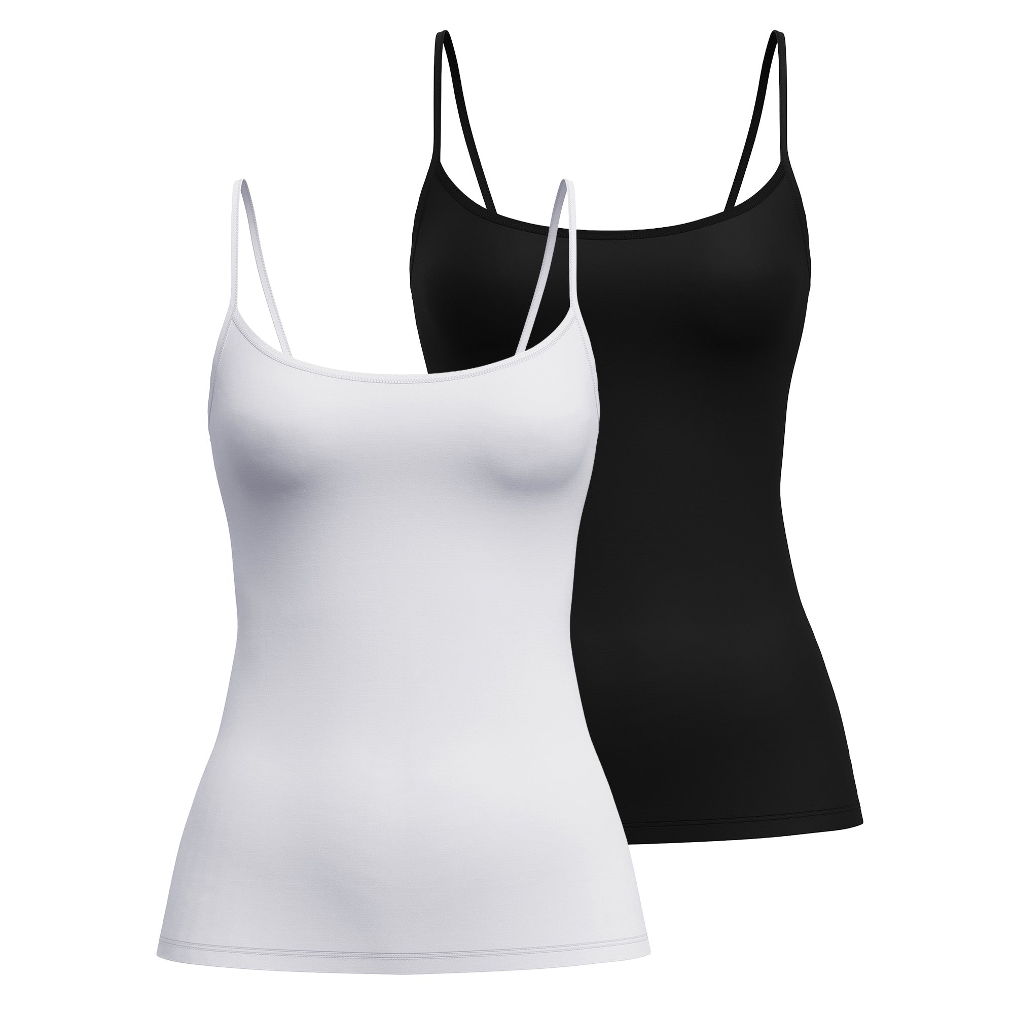 CALIDA Damen Spaghetti-Top 2er Pack - Sleek Skin, Top, Silky Smooth, einfarbig